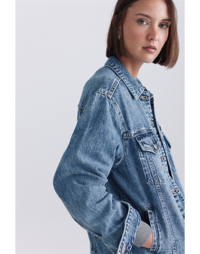 꼬르떼피엘 스프링필드 오버사이즈 데님 자켓 8274264 AZUL 블루 착용컷