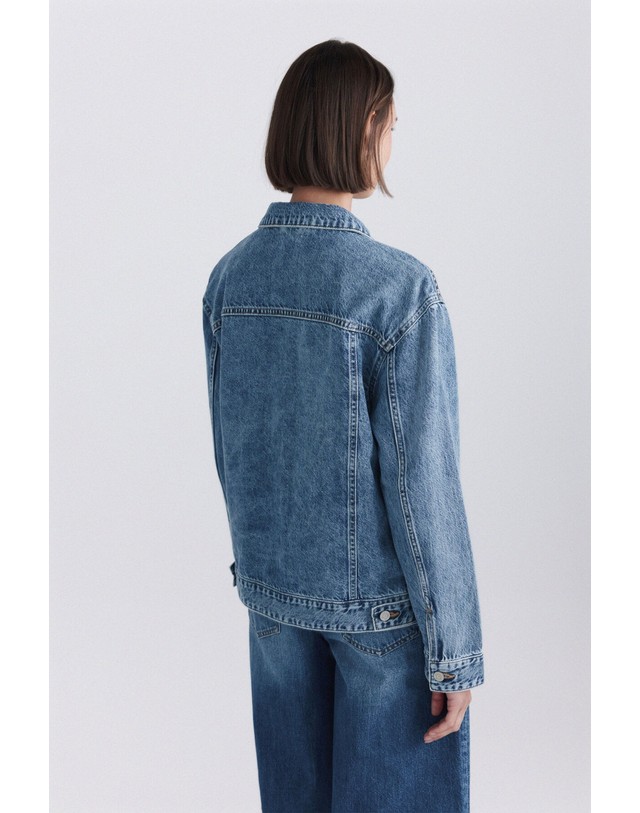 꼬르떼피엘 스프링필드 오버사이즈 데님 자켓 8274264 AZUL 블루 착용컷