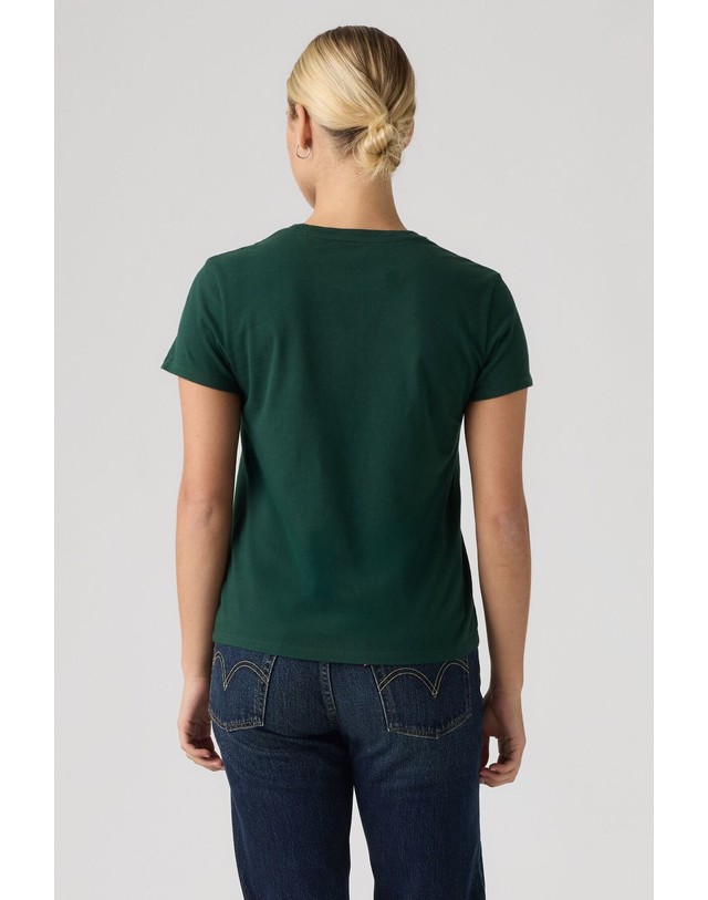 꼬르떼피엘 리바이스 라운드넥 반팔 로고 티셔츠 9934399 VERDE OSCURO 그린 착용컷