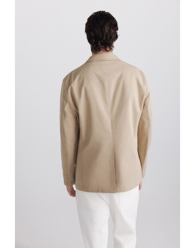 꼬르떼피엘 스프링필드 릴렉스핏 더블버튼 코튼 블레이저 4904076 BEIGE 베이지 착용컷
