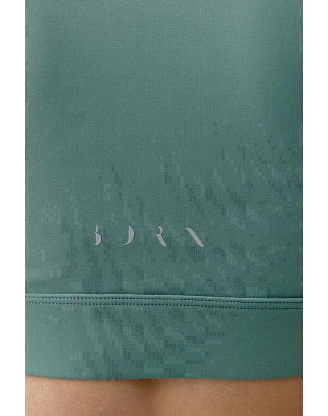 꼬르떼피엘 본리빙요가 크로스 브이넥 스포츠 브라 탑 8184700 VERDE 그린 착용컷