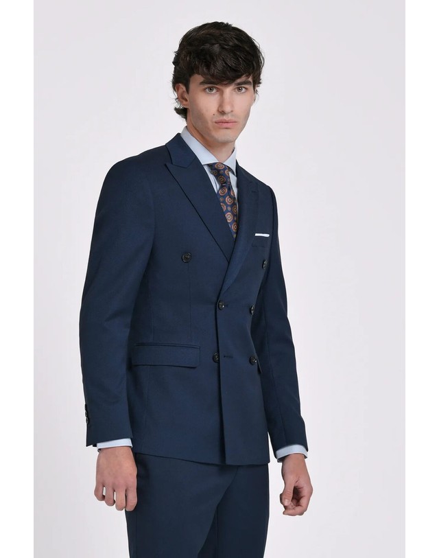 꼬르떼피엘 제이비지 더블브레스트 테일러드 재킷 7150848 AZUL 네이비 착용컷
