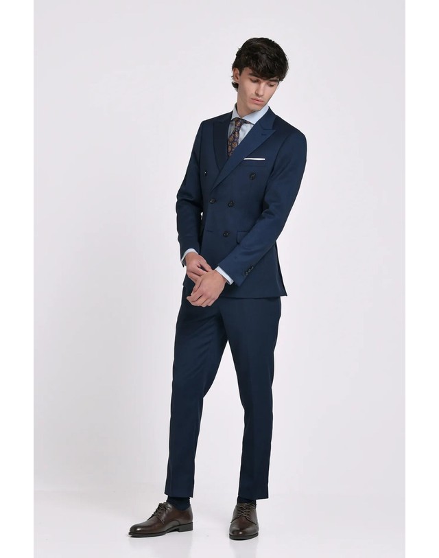 꼬르떼피엘 제이비지 더블브레스트 테일러드 재킷 7150848 AZUL 네이비 착용컷