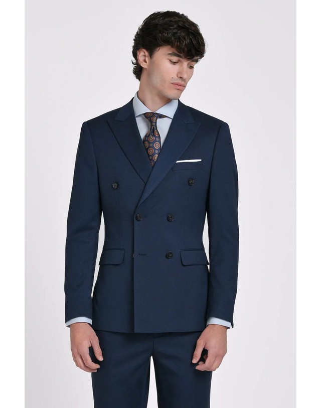 꼬르떼피엘 제이비지 더블브레스트 테일러드 재킷 7150848 AZUL 네이비 착용컷