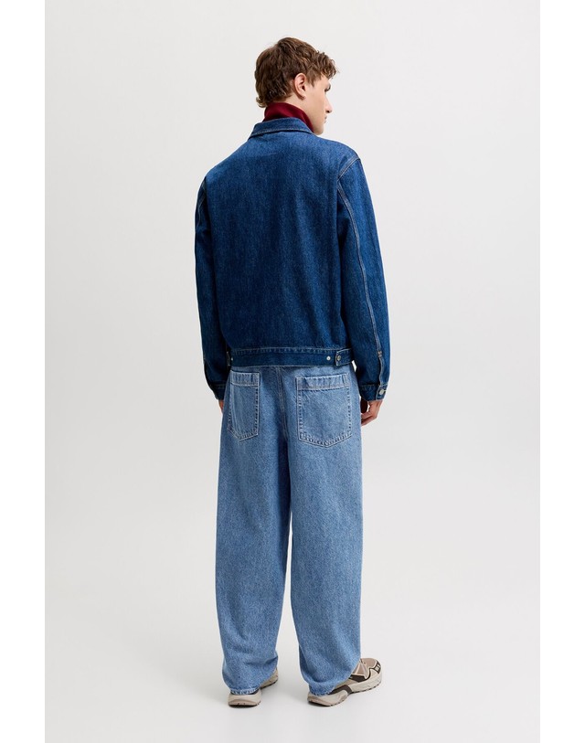 꼬르떼피엘 잭앤존스 루즈핏 배럴 5포켓 청바지 1854323 AZUL 블루 착용컷