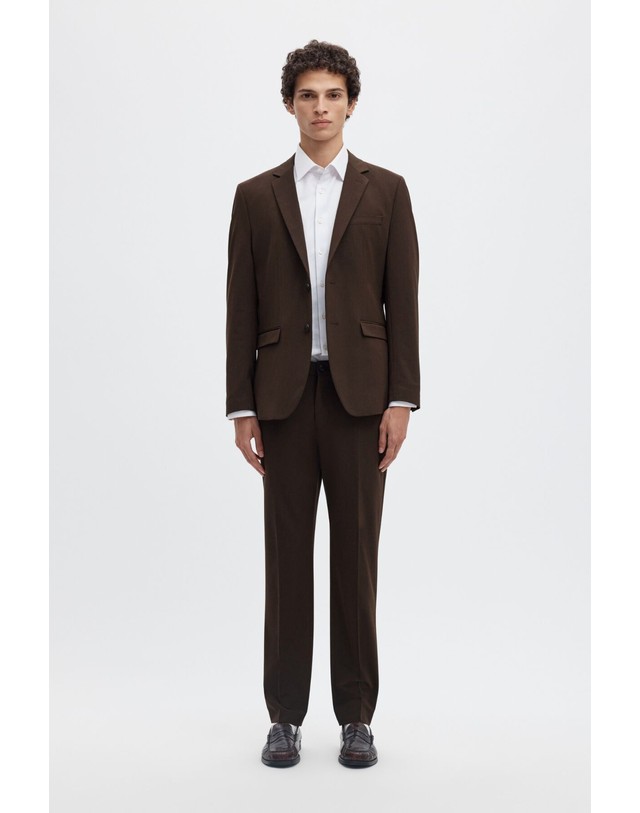꼬르떼피엘 셀렉티드 슬림핏 정장 팬츠 7884025 MARRON OSCURO 초콜릿 착용컷