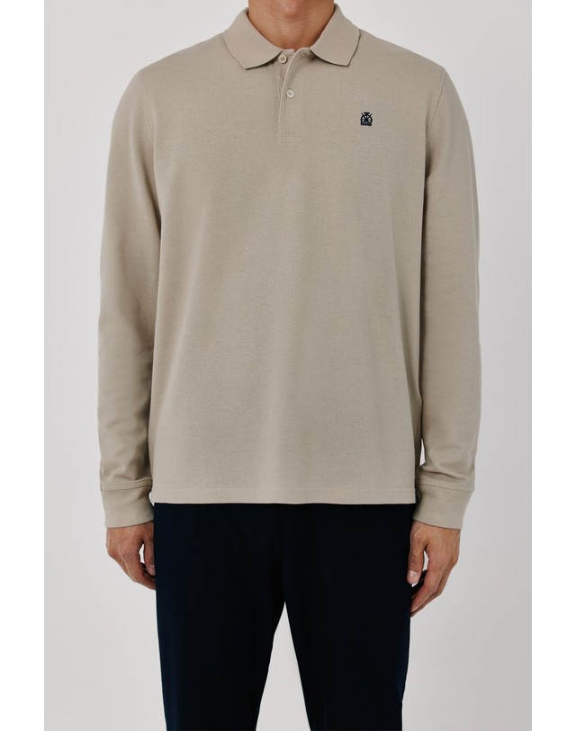 꼬르떼피엘 꼬르떼피엘 레귤러핏 긴팔 폴로셔츠 6594079 BEIGE 베이지 착용컷