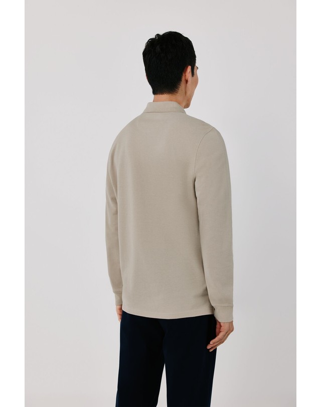 꼬르떼피엘 꼬르떼피엘 레귤러핏 긴팔 폴로셔츠 6594079 BEIGE 베이지 착용컷