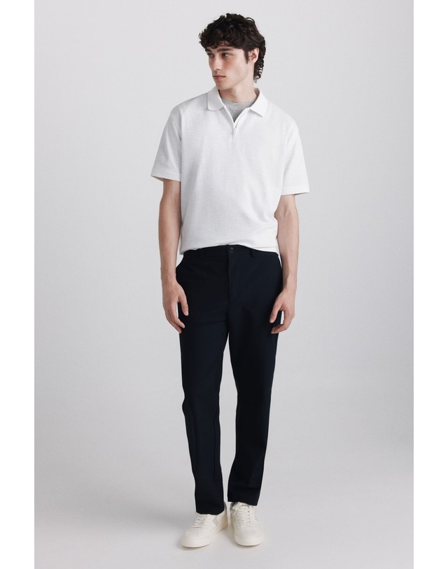 꼬르떼피엘 스프링필드 슬림핏 컴포트 치노 팬츠 1554947 AZUL 네이비 착용컷