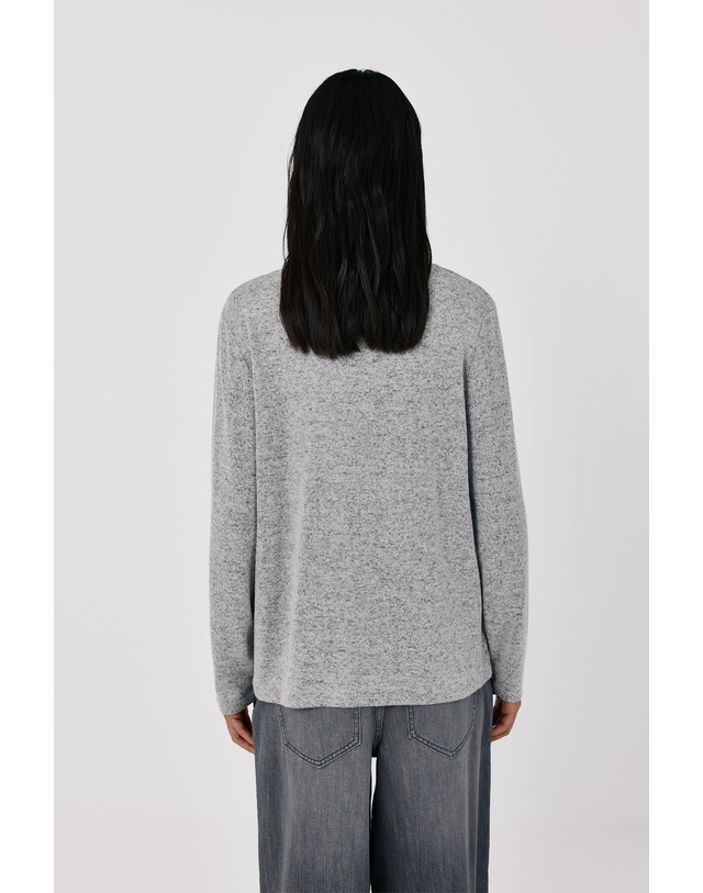 꼬르떼피엘 꼬르떼피엘 브이넥 소프트 니트 티셔츠 5684230 GRIS 그레이 착용컷