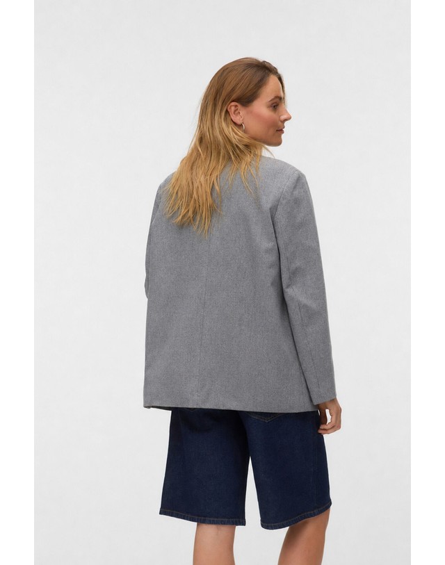 꼬르떼피엘 베로모다 오버핏 더블버튼 테일러드 재킷 7930252 GRIS 그레이 착용컷