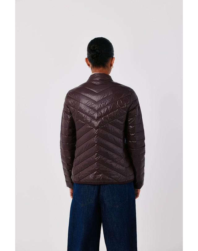 꼬르떼피엘 꼬르떼피엘 리버서블 경량 숏 패딩 자켓 6614833 MARRON OSCURO 초콜릿 착용컷