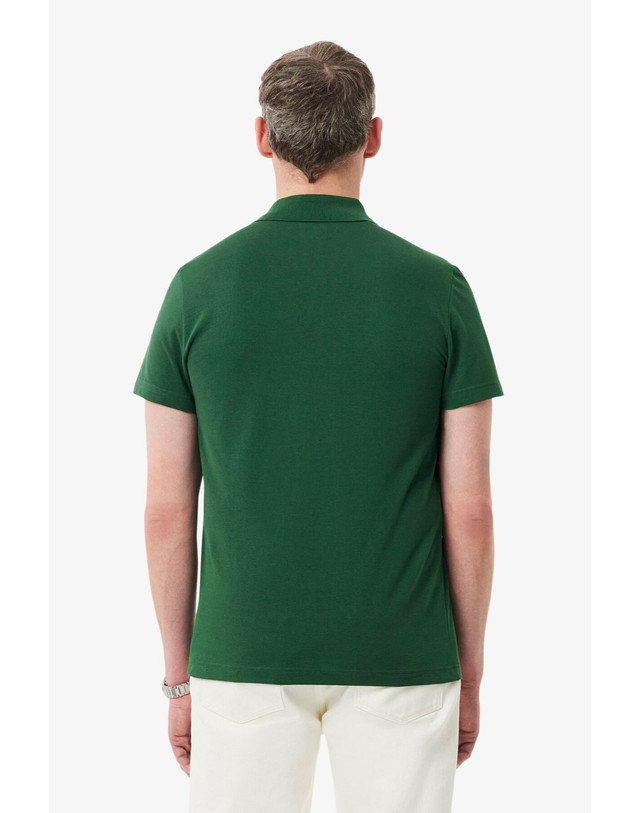 꼬르떼피엘 라코스테 자수 레귤러핏 반팔 폴로셔츠 3360496 VERDE OSCURO 그린 착용컷