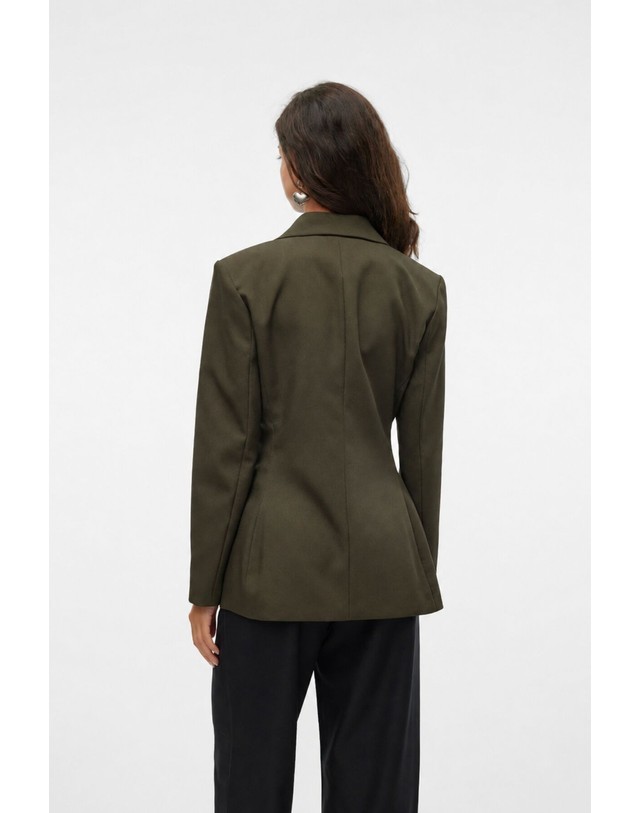 꼬르떼피엘 베로모다 슬림핏 노치 라펠 블레이저 6434407 VERDE OSCURO 그린 착용컷