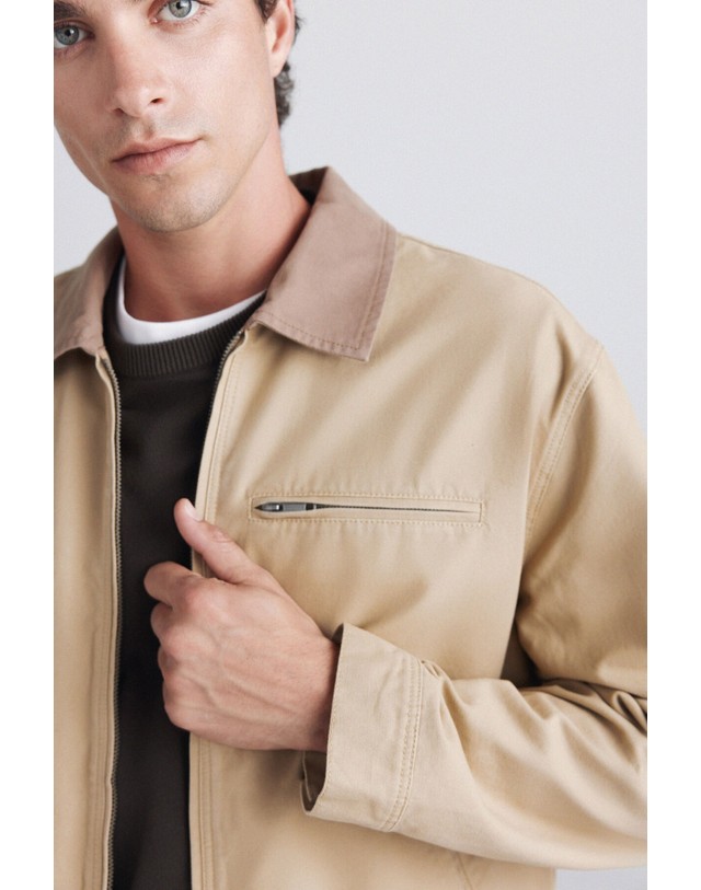꼬르떼피엘 스프링필드 워시드 코튼 트러커 자켓 2834864 BEIGE 베이지 착용컷