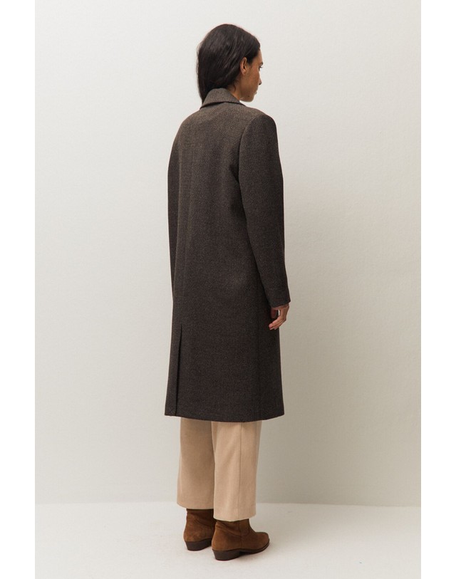 꼬르떼피엘 시스템액션 클래식 싱글 롱 코트 0494544 GRIS 그레이 착용컷