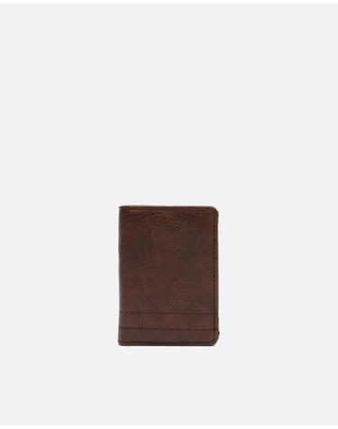 미사코 지폐 카드 동전 수납 반지갑 Saul-5200064133019 BROWN