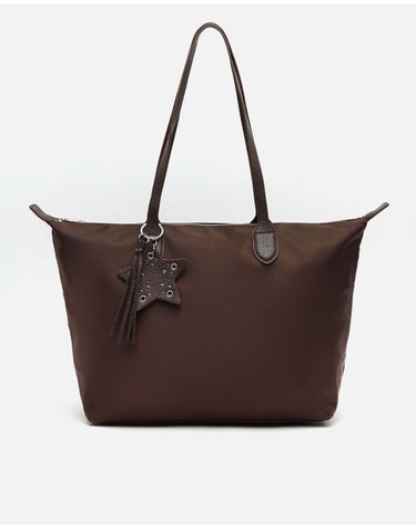 미사코 나일론 참 장식 대용량 쇼퍼백 Clote-5300024133018 BROWN