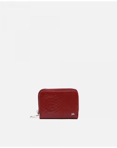 미사코 엠보싱 지퍼 미니 반지갑 Esnike-5100461169010 BURGUNDY