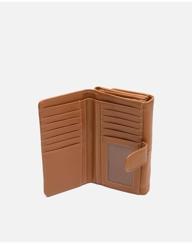 미사코 미사코 동전 카드 수납 여성 반지갑 Nuro-5200191118019 CAMEL 카멜 착용컷