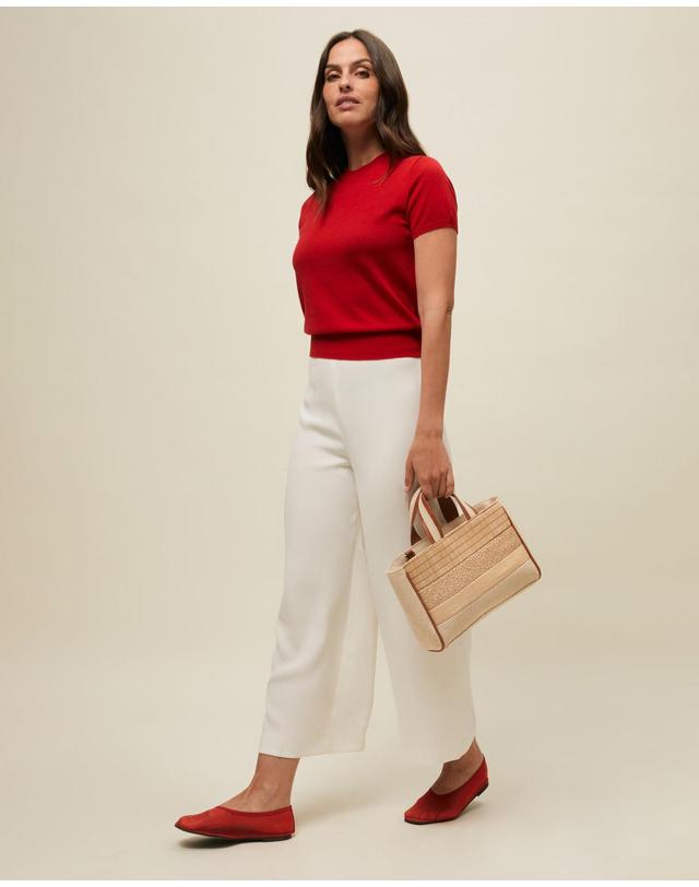 미사코 미사코 라피아 이펙트 토트백 Seni-5200173414016 NATURAL 베이지 착용컷