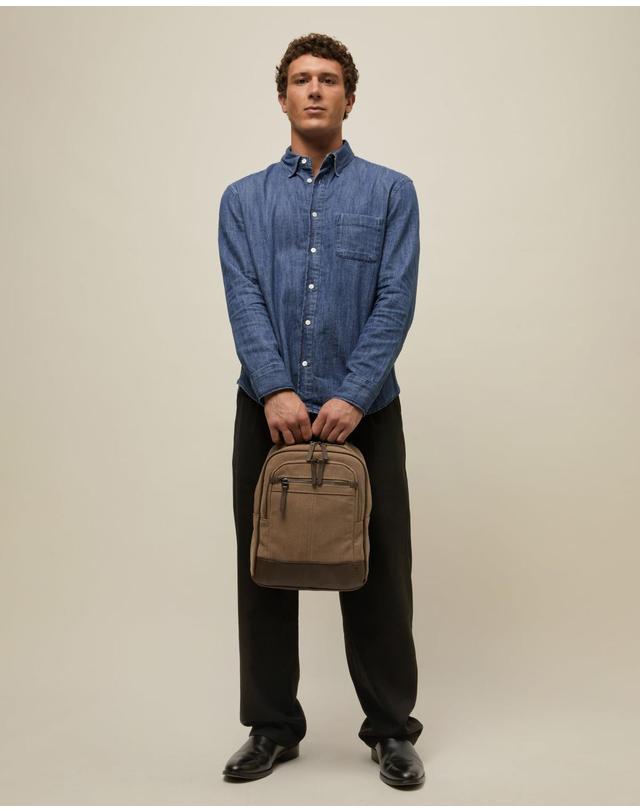 미사코 미사코 10인치 노트북 수납 캐주얼 백팩 Tirsoti-5200166133016 BROWN 브라운 착용컷