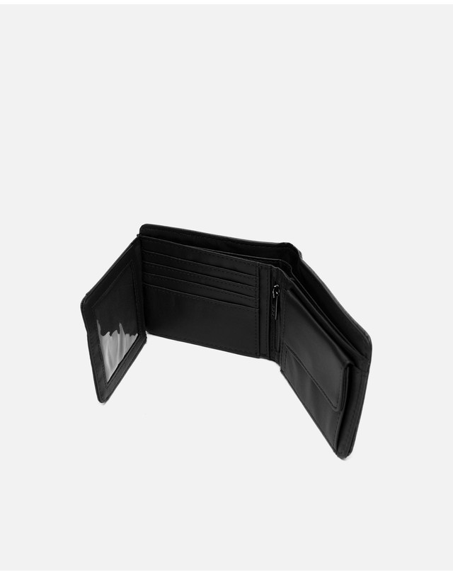 미사코 미사코 카드 동전 지폐 수납 컴팩트 반지갑 Saulo-5300441002010 BLACK 블랙 착용컷