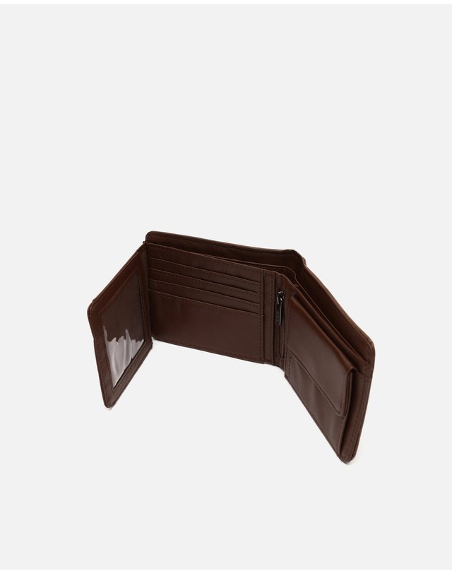 미사코 미사코 카드 동전 수납 컴팩트 반지갑 Saulo-5300441133011 BROWN 브라운 착용컷