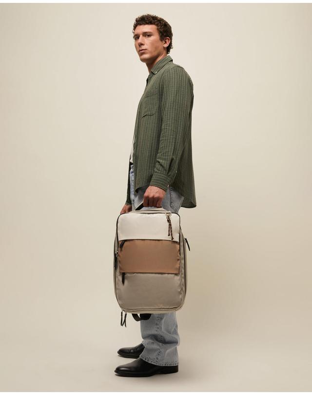 미사코 미사코 노트북 수납 컬러블록 여행용 백팩 Bristoli-5200254125015 MUSTARD 멀티컬러 착용컷