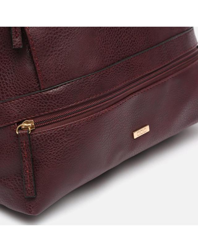 미사코 미사코 도난방지 미니멀 캐주얼 백팩 Suli-3800029169019 BURGUNDY 레드 착용컷