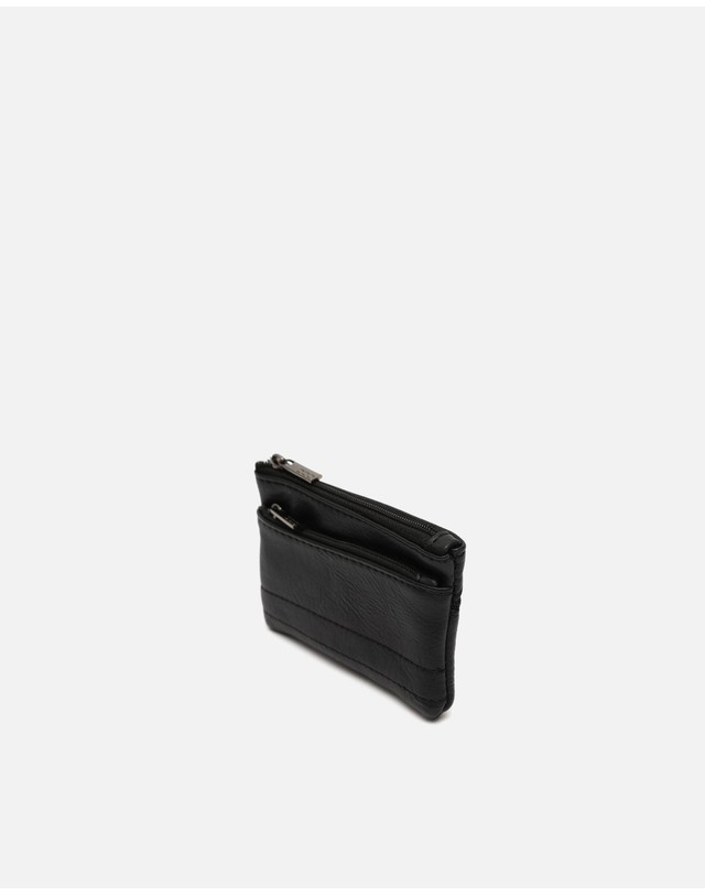 미사코 미사코 지퍼 동전 지갑 미니 파우치 Saulo-5300442002019 BLACK 블랙 착용컷