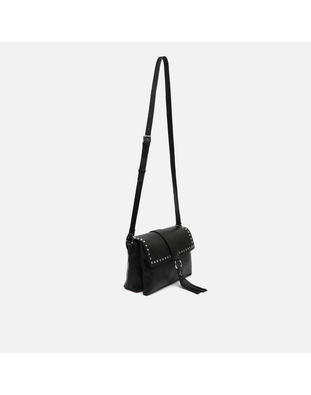 미사코 미사코 플랩 메탈 스터드 태슬 숄더백 Dione-4900459002012 BLACK 블랙 착용컷