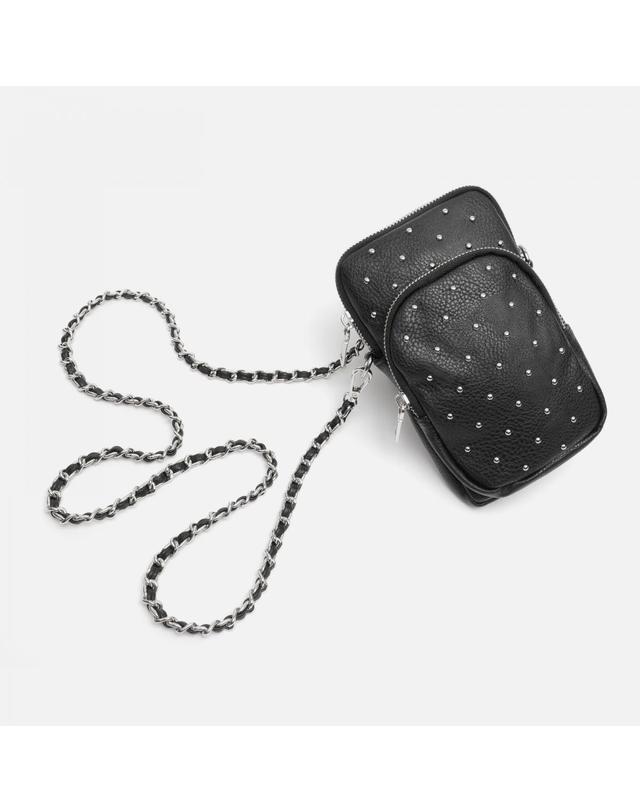 미사코 미사코 스터드 체인 미니 휴대폰 크로스백 Tachita-4600025002018 BLACK 블랙 착용컷