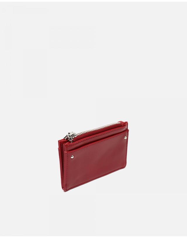 미사코 미사코 지퍼 멀티포켓 카드 지갑 Aluci-5100399169014 BURGUNDY 레드 착용컷