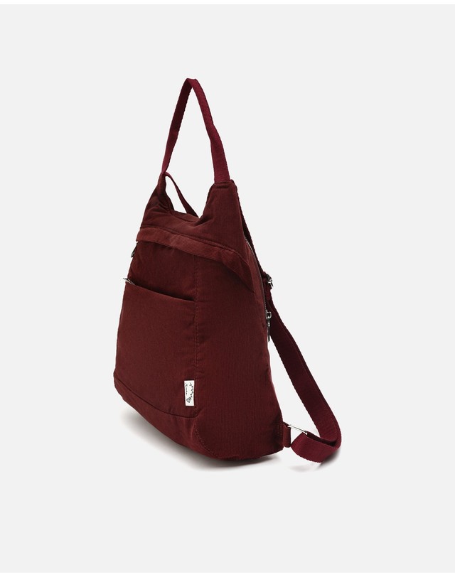 미사코 미사코 도난방지 코듀로이 캐주얼 백팩 Coroy-5300574169017 BURGUNDY 레드 착용컷