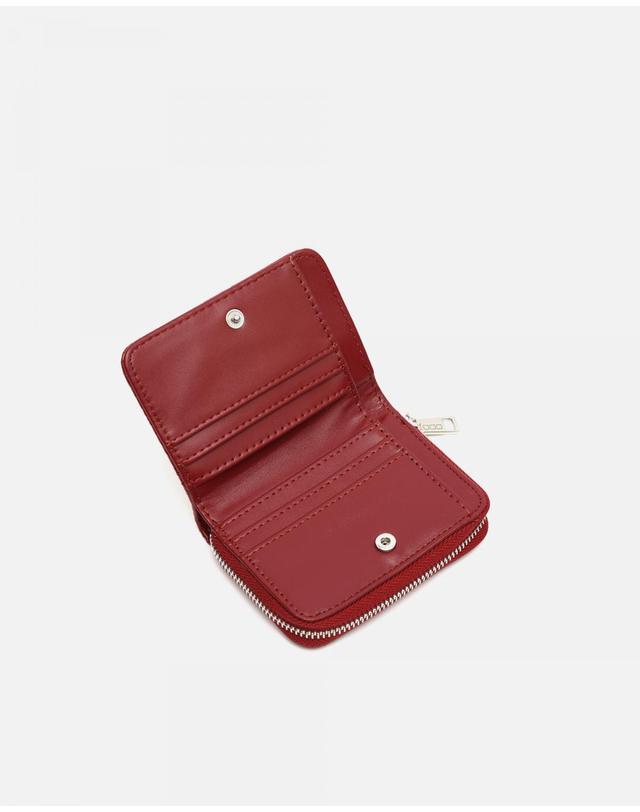미사코 미사코 엠보싱 지퍼 미니 반지갑 Esnike-5100461169010 BURGUNDY 레드 착용컷