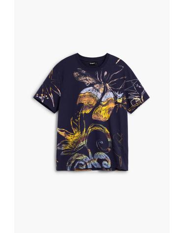 데시구알 나비 그래픽 프린트 반팔 티셔츠 26WMTK185000 ONE COLOR