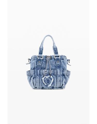 데시구알 트렌디 데님 미니 크로스백 26SAYD105005 BLUE DENIM