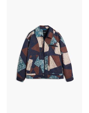데시구알 모자이크 프린트 자카드 블루종 재킷 26SMEW059022 MULTICOLOR