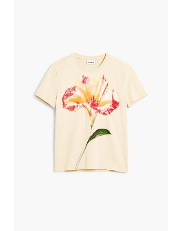 데시구알 플라워 프린트 반팔 티셔츠 레귤러핏 26SWTK031001 MULTICOLOR