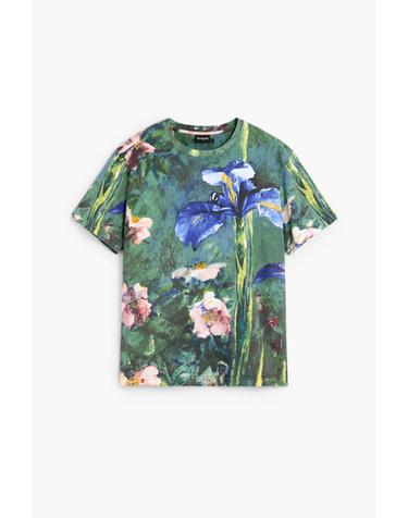 데시구알 플로럴 프린트 라운드넥 반팔 티셔츠 26WMTK155000 ONE COLOR