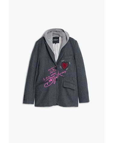 데시구알 후드 콤비 테크니컬 테일러드 재킷 26SWEWX72006 ONE COLOR