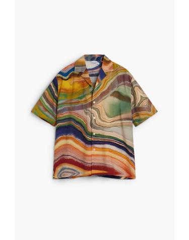 데시구알 앱스트랙 프린트 반팔 셔츠 26WMCW036035 ONE COLOR