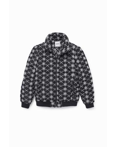 데시구알 퀼팅 플라워 자수 하이넥 블루종 재킷 22SWEW232000 ONE COLOR