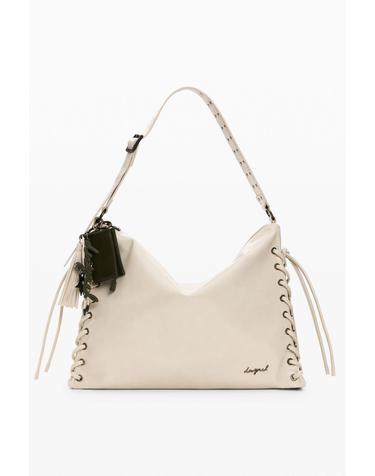 데시구알 아일렛 브레이드 미디엄 숄더백 26WAXPB51010 PLAIN OFF-WHITE BEIGE