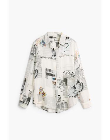 데시구알 컷아웃 프린트 긴팔 셔츠 26WWCWX41001 ONE COLOR