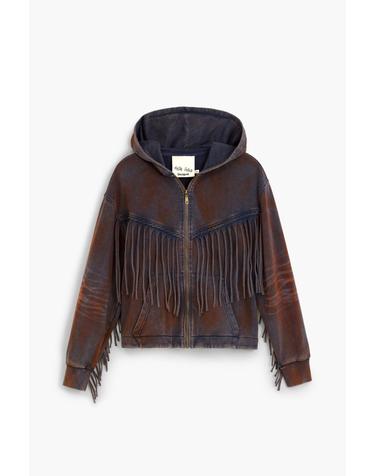 데시구알 프린지 후드 집업 재킷 X 마샤 포포바 26SWSK235095 ONE COLOR