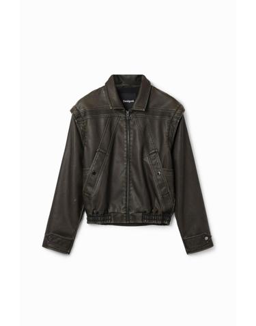 데시구알 레더 이펙트 탈착 소매 자켓 24SWEW242000 ONE COLOR