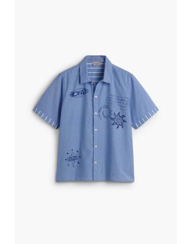 데시구알 레귤러핏 스트라이프 반팔 셔츠 26WMCW175004 ONE COLOR