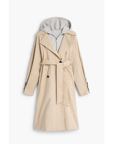 데시구알 탈착 후드 롱 트렌치 코트 26WWEW126008 ONE COLOR